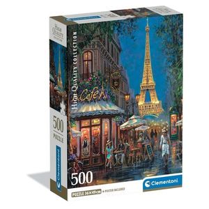 Puzzle Clementoni, Night at the Eiffel Cafe, 500 piese imagine
