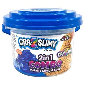 Galetusa cu slime si nisip, Cra-Z-Art, 2in1 Combo Metallic Slimy&Sand imagine