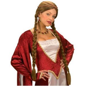 Peruca printesa medievala satena - marimea 140 cm imagine