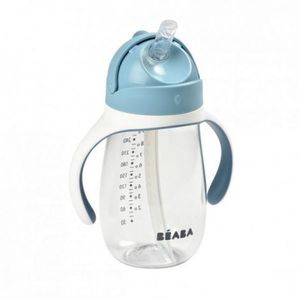 Cana cu pai 300ml - Albastru imagine
