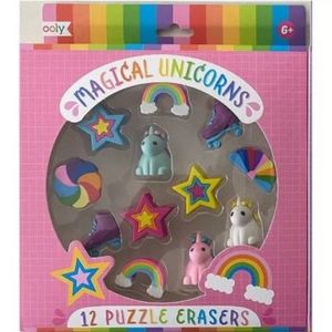 Radiere tip puzzle - Unicorni magici (Set of 12) imagine