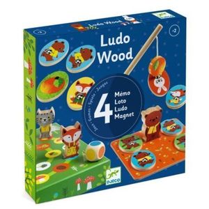 Joc educativ LudoWood 4 jocuri, Djeco imagine