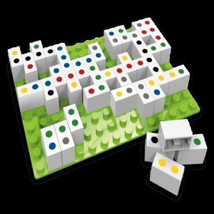 Joc 2 in 1 Potriveste 4 & Domino curcubeu Hubelino (71 piese) imagine