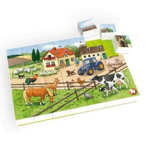 Puzzle Ferma de animale Hubelino (35 piese) imagine