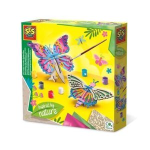 Set de creatie pentru copii cu decoratie fluturi din lemn imagine