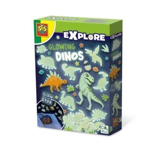 Set autocolante fosforescente cu dinozauri pentru copii imagine