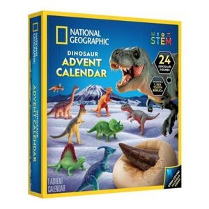 National Geographic - Set educativ Calendar de Craciun descopera lumea preistorica a dinozaurilor cu 24 de surprize imagine