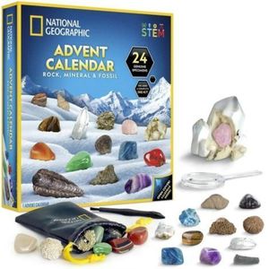 National Geographic - Set educativ Calendar de Craciun descopera roci si pietre pretioase cu 24 de surprize imagine