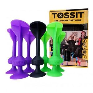 Joc de Darts cu Ventuze, Tossit, set de 7, mov-verde imagine