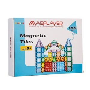 Set de constructie magnetic 3d - 106 piese imagine