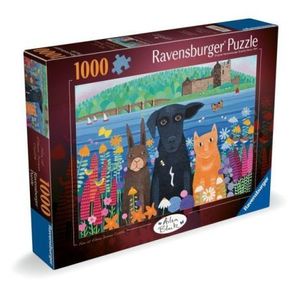 Ravensburger - Puzzle animalute la castelul Eilean Donan 1000 piese imagine