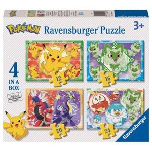 Ravensburger - Puzzle Pokemon 4 buc in cutie 12 16 20 24 piese imagine