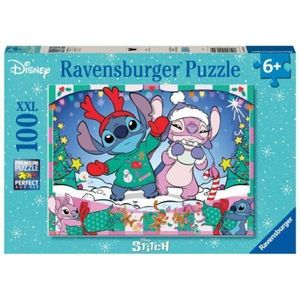 Ravensburger - Puzzle Disney Stitch in spiritul Craciunului 100 piese XXL imagine