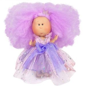 Papusa Nines D Onil, Mia Candy, cu parul mov, cu articulatii, cu miros de vanilie, 30 cm imagine