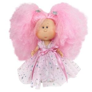 Papusa Nines D Onil, Mia Candy, cu parul roz, cu articulatii, cu miros de vanilie, 30 cm imagine