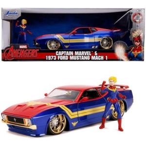 Masinuta Metalica Captain Marvel 1973 Ford Mustang Mach 1 Scara 1 La 24 imagine