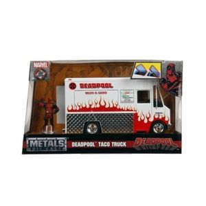 Jada Marvel Set Camionul De Mancare Scara 1: 24 Si Figurina Metalica Deadpool imagine