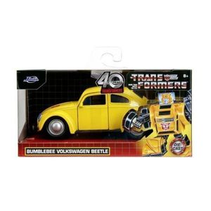 Jada Transformers Masinuta Metalica Bumblebee Volkswagen Beetle Scara 1: 32 imagine