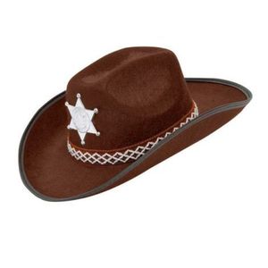 Palarie cowboy copil maro imagine