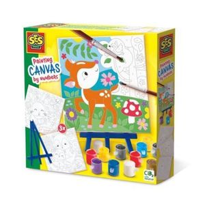 Set creativ - Pictura pe numere Animale din padure (3 panze) imagine