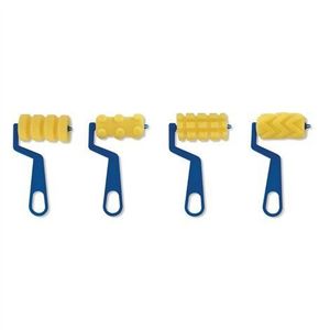 Set de 4 trafaleti din spuma, cu modele diferite, pentru pictura imagine