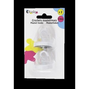 Set 2 carlige 36 mm cu magnet puternic pentru suprafete laminate, planse, tabla imagine