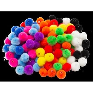 Set 150 margele pompom colorate pentru creatie imagine