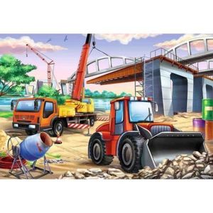 Puzzle Utilaje Constructii Si Masini, 2X24 Piese imagine