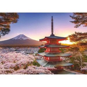 Puzzle Fuji Ciresi Infloriti, 1000 Piese imagine