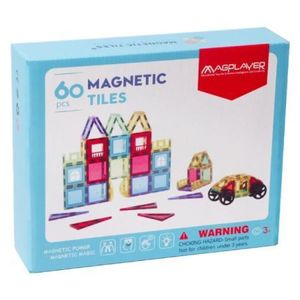 Set de constructie magnetic 3d - 60 piese imagine