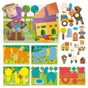 Headu Montessori - Puzzle Tactil Ferma imagine