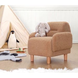 Fotoliu pentru copii, Fluffe, 209FLF1429, Blana artificiala, Maro imagine