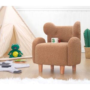 Fotoliu pentru copii, Fluffe, 209FLF1431, Blana artificiala, Maro imagine