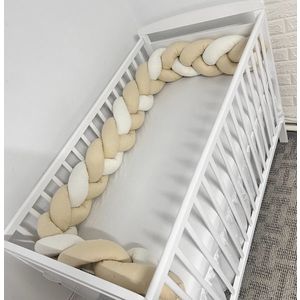 Aparatoare impletita in 3 din bumbac, lungime 240 cm Bej imagine