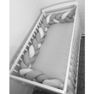 Aparatoare impletita in 3 din bumbac, lungime 240 cm Gri Pal imagine