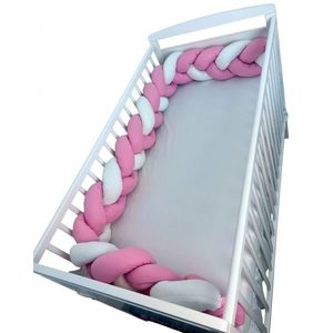 Aparatoare impletita in 3 din bumbac, lungime 240 cm Roz imagine