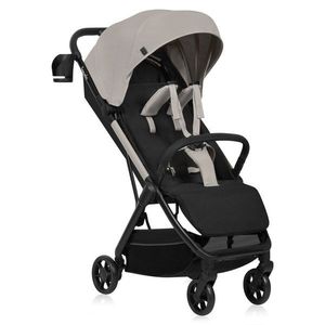 Carucior sport Lionelo Julie Air Bej, greutate redusa 7.5 kg, sustine 22 kg, 6 luni+, capotina impermeabila, protectie SPF 50+, include suport sticla, pliere compacta, conform cu EN1888-1 si EN1888-2 imagine