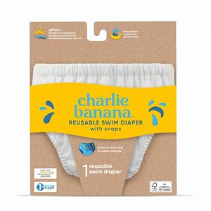 Scutec chilotel refolosibil pentru inot Charlie Banana marime M White imagine