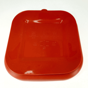 Farfurie patrata din silicon compartimentata Coccorito Red imagine