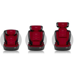 Scaun auto copii cu isofix Nukido Louis RosuNegru I-SIZE 100-150 cm , tetiera reglabila in 12 pozitii, husa detasabila, indicatori instalare centura, Protectie la impact lateral si certificare ECE R129 imagine