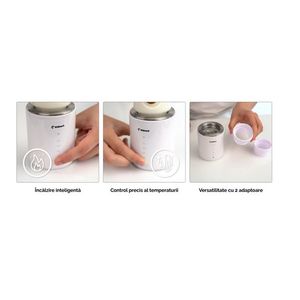 Incalzitor electric pentru biberoane Kidnort Dromme, model portabil, universal, fara fir, cu incarcare USB-C, temperatura reglabila imagine