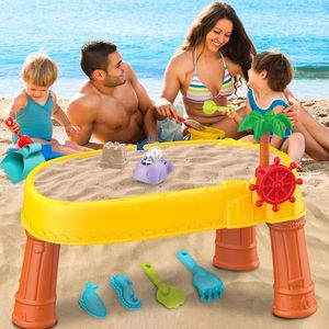 Masuta de activitati pentru apa si nisip, Matadi, cu accesorii specifice incluse, dimensiune 60 x 36 x 40 cm imagine