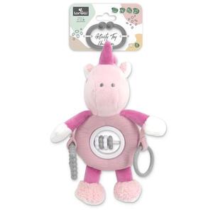 Jucarie de plus cu inel pentru agatat Unicorn Roz 24 cm 0 luni+ imagine