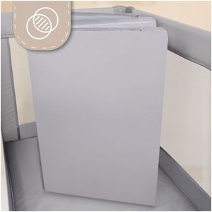 Saltea pliabila de calatorie pentru patut copii Malplay, design pliabil, umplutura spuma poliuretanica, cu geanta de transport inclusa, dimensiune 120x60 cm, grey imagine