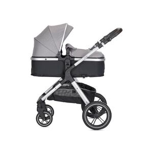 Carucior pentru copii Lorelli Viola Grey 3 in 1 cos auto Spirit inclus, transformabil, sezut reversibil, maner ajustabil, cadru din aluminiu, suspensii, bara detasabila, pana la 22 kg, multiple accesorii imagine
