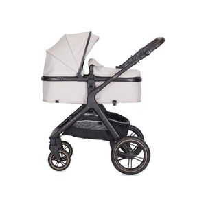Carucior pentru copii Lorelli Viola Beige 3 in 1 cos auto Spirit inclus, transformabil, sezut reversibil, maner ajustabil, cadru din aluminiu, suspensii, bara detasabila, pana la 22 kg, multiple accesorii imagine