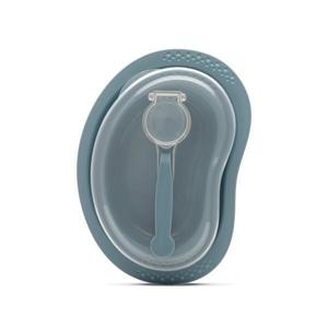 Set de hranire cu 3 piese Lorelli Blue contine farfurie, castron cu capac si lingurita 6 luni+ imagine