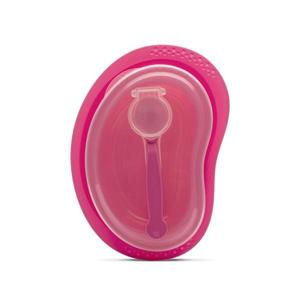 Set de hranire cu 3 piese Lorelli Pink contine farfurie, castron cu capac si lingurita 6 luni+ imagine