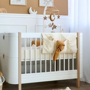 Organizator suspendat din muselina pentru pat, 60 x 30 cm, Little Amy, Bej imagine