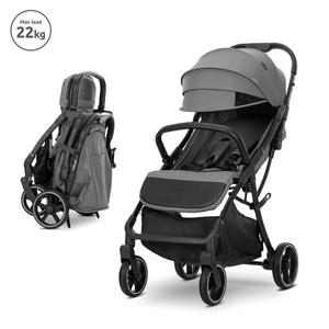 Carucior pentru copii Lorelli Minori Grey, sistem pliere cu o singura mana, spatar reglabil, greutate admisa 22 kg, suspensii, suport pahar, husa textila UV 50+ imagine